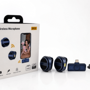 SX21 Wireless Microphone for Mobile – HiFi Audio, ANC Noise Reduction, Plug & Play (Vlog/Live/Interview)