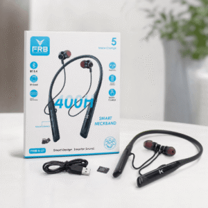 FRB N‑27 Smart Neckband 400H – Bluetooth 5.4, TF Card, Type‑C Fast Charging, Magnetic Earbuds