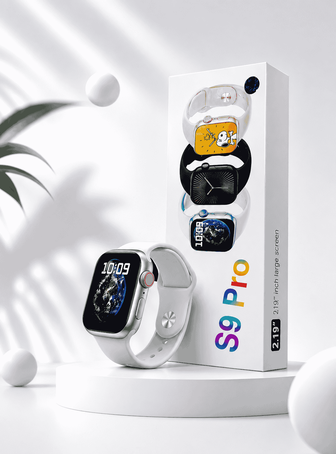 S9 Pro 2.19” Large Screen Smart Watch – Multiple Dials, Smart Notifications, Fitness Tracking