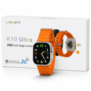 LAXASFIT K10 Ultra 2.1” Large Screen Smart Watch – SIM Card 2G Calling