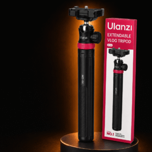 Ulanzi MT-44 Extendable Vlog Tripod – 360° Adjustable Head, Wide Phone Compatibility (Lightweight & Durable)