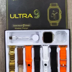 DT900 Ultra 9 Smart Watch – 2.06” Big Screen, Wireless Charger, Multi‑Strap Combo Set